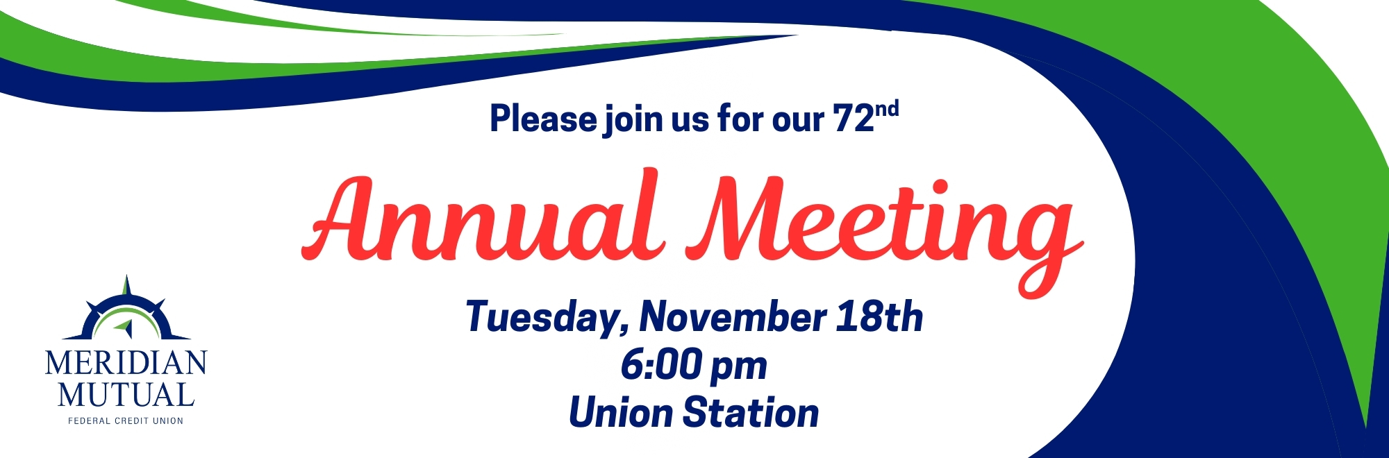 Annual Meeting. Tuesday, November 18th at 6:00 PM.